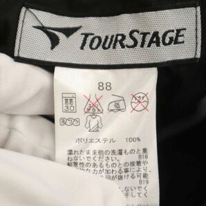 【新品 未使用】 TOURSTAGE ツアーステージ 通年 ロゴ刺繍 撥水★ スラックス パンツ Sz.88 メンズ グレー ゴルフ C4B01217_3#Rの画像10