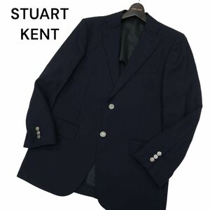 STUART KENT スチュアート ケント 通年 背抜き 刻印 銀ボタン★ テーラード ジャケット ブレザー 紺ブレ Sz.92A5　メンズ 紺　C4T02110_3#O