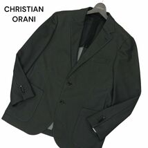 CHRISTIAN ORANI クリスチャンオラーニ 春夏 背抜き 2B テーラード ジャケット Sz.Wide-LL　メンズ 黒 大きいサイズ　C4T02201_3#M_画像1