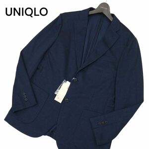 【新品 未使用】 UNIQLO ユニクロ 春夏 DRY 2B コンフォート テーラード ジャケット Sz.XL　メンズ ネイビー 大きいサイズ　C4T02196_3#M