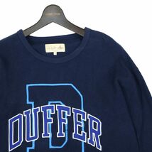 The DUFFER of St.GEORGE ダファー オブ セントジョージ 通年 ロゴ刺繍★ プルオーバー トレーナー Sz.M　メンズ ネイビー　C4T02191_3#F_画像2