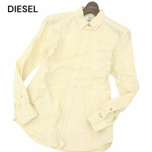 DIESEL ディーゼル 春夏 長袖 【リネン★コットン】 ボタンダウン シャツ Sz.XS　メンズ ベージュ　C4T02186_3#A