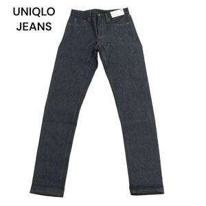 21ss★未使用 UNIQLO JEANS ユニクロ ジーンズ 真紺★ セルビッジ スリムフィット デニム パンツ ジーンズ Sz.28　メンズ　C4B01298_3#R