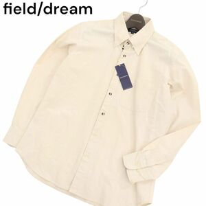 未使用★ field/dream フィールドドリーム オンワード樫山 長袖 ボタンダウン ワイシャツ Sz.L　メンズ ビジカジ 生成り　C4T02365_3#C