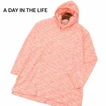 A DAY IN THE LIFE ユナイテッドアローズ 通年 7分袖 メランジ フーディー プルオーバー パーカー Sz.S　メンズ　C4T02421_3#F_画像1