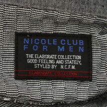 NICOLE CLUB FOR MEN ニコルクラブ フォーメン 通年 長袖 襟ワイヤー★ 総柄 シャツ Sz.48　メンズ グレー　C4T02440_3#F_画像5