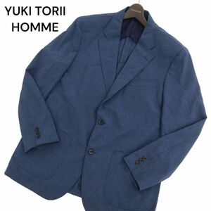 YUKI TORII HOMME Yuki Torii Homme spring summer 2B Anne navy blue tailored jacket Sz.LL men's navy large size C4T02493_3#M