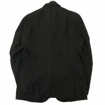 MUJI 無印良品 春夏 【麻★リネン100%】 2B アンコン テーラード ジャケット Sz.M　メンズ 黒　C4T02614_3#M_画像4