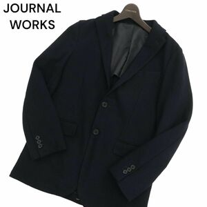 JOURNAL WORKS ジャーナルワークス 通年 2B ストレッチ★ コンフォート テーラード ジャケット Sz.A6　メンズ ネイビー　C4T02694_3#O