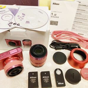 新品同様 Nikon1 J2 ピンク レンズセット ミラーレス デジカメ ニコン ミラーレス一眼カメラ デジタルカメラ