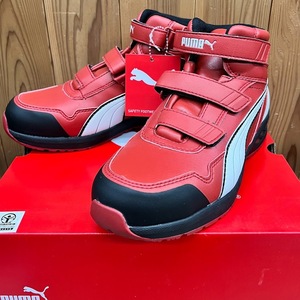 ◆[展示品]PUMA(プーマ)安全靴 26.0 RIDER 2.0 RED MID No.63.354.0 /スニーカー・安全スニーカー・赤・レッド