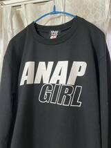 【ANAP GIRL アナップ】バックプリント スウェットTシャツ ブラック 黒 Mサイズ_画像2