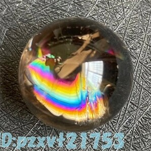 cu1856: 虹色 ボール レインボークリスタル 球 水晶玉 クォーツ スモーキー 水晶 パワーストーン 癒やし 運気アップ 置物 玉 原石 約2.5cmの画像2