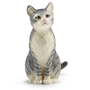 フィギュア ネコ(座) 13771 Schleich シュライヒ 猫 ねこ 動物 フィギュア デザイン おもちゃ ミニチュア トイ アニマル 知育玩具 ソフビ