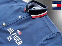 ★美品 トミーヒルフィガー TOMMY HILFIGER ポロスタイルシャツ 長袖 Sサイズ 希少品 トミープレミアム・ネイビー_画像1