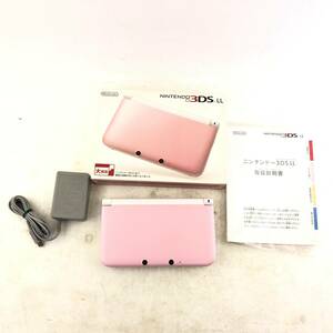 【1円～】3DSLL 本体 充電器付き ニンテンドー ピンク×ホワイト