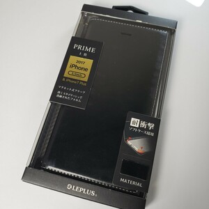 iPhone 8 Plus/7 Plus 手帳型ケース サイドマグネット ブラック 0926