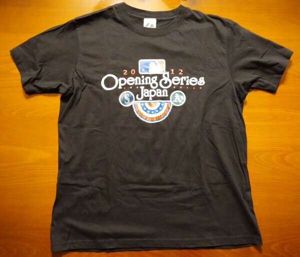 記念Tシャツ マリナーズvsエンジェルス 日本開幕戦 2012 ブラック