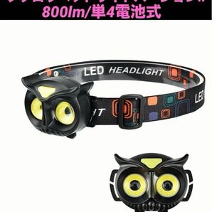 フクロウヘッドライトタイプII 800lm 単4電池仕様 LED ヘッドライト キャンプ 作業 ヘッドランプ