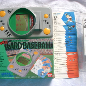 バンダイ 熱血スタジアム カードベースボール 野球ゲーム LCD LSIゲーム カードゲーム 昭和レトロ 当時モノの画像1