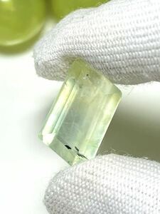 プレナイト ファンシーカット　14.17ct 16.5x11mm ナチュラル グリーン　アフリカ