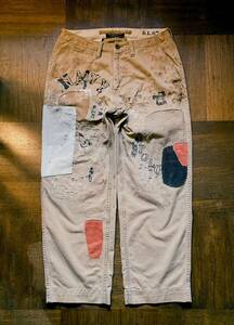 Polo Jeans Ralph Lauren remake パッチワーク 刺し子 再構築 襤褸 ペイント