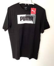 K26　新品未使用　プーマ　Tシャツ　黒　半袖　XXLサイズ　チェスト102～106　ブラック　PUMA U字　_画像1