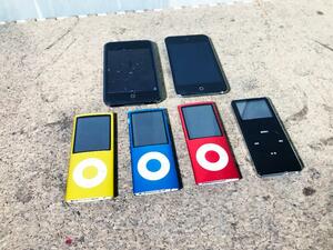 ◎★ジャンク扱い品 中古★まとめ売り☆iPod 6台☆1GB×1　16GB×4　8GB×1 iPod nano iPod touch【A1137/A1285/A1213/A1367】D419