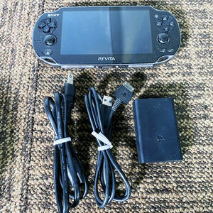 ◎★ 中古★SONY/ソニー　 playstation Vita　PS VITA　ゲーム機　ブラック　アダプター付属【PCH-1100】D3XO