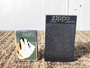 ◎★ 中古★ZIPPO/ジッポー　喫煙具　オイルライター　SEALIFE　元ケース付き【喫煙具/ライター】D3E7