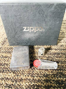 ◎★ 中古★zippo ライター フック付き 元箱あり BRADFORD,PA. MADE IN U.S.A【H zippo XV】D3Q3