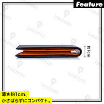 財布 メンズ ミニ コイン ケース カード 入れ 小銭 コンパクト 小さい ブランド 2つ折り 薄い スキミング防止 二つ折り 折り畳み g249a 3_画像4