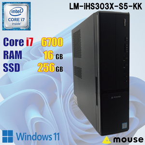 mouse LUV MACHINES Slim LM-iHS303X-S5-KK / Core i7 6700 / 16GB / SSD 256GB / Windows11 / used personal computer / used desk top / DVD /