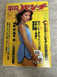 週刊平凡パンチ　1978年　昭和53年11月20日 水沢アキ　ブレンダー東洋工業　瞳悦子