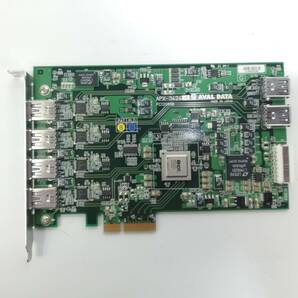 (2054)AVAL DATA APX-3424 4ポートUSB3.0インターフェイス画像入力ボード PCIe x4 300MB/sの画像1