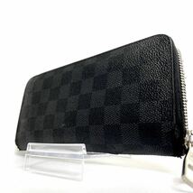 1円 良品 LOUIS VUITTON ルイヴィトン ダミエ グラフィット ジッピーウォレット ヴェルティカル オーガナイザー 長財布 メンズ レディース_画像1