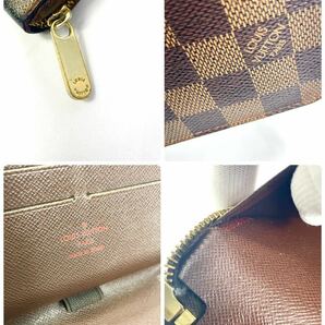 ★良品★LOUIS VUITTON ルイヴィトン ダミエ ジッピーオーガナイザー ラウンドファスナー 長財布 ウォレット N60003 メンズ ブラウン 茶色の画像10