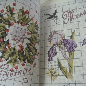 IT/L29Q-PEV 洋書 2冊セット Carnet de point de croix クロスステッチ 図案 チャート MANGO PRATIQUE fleurs Jardinの画像5