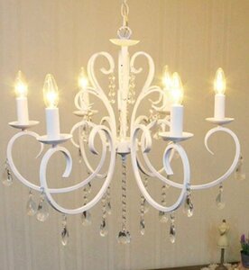 o-b chandelier Louis -z antique style white chandelier 6 light 