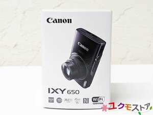 【開始価格1円】開封検品 未使用 Canon キャノン IXY 650 ブラック 光学12倍ズーム Wi-Fi 軽量 コンパクトデジタルカメラ 動画撮影 即納