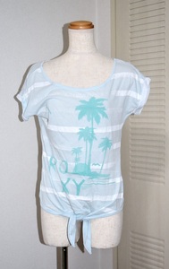  postage included!ROXY Roxy retro manner T-shirt S~M swimsuit. on etc. Dance 