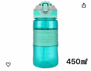 スポーツ ウォーターボトル ストロー アウトドア 450ml