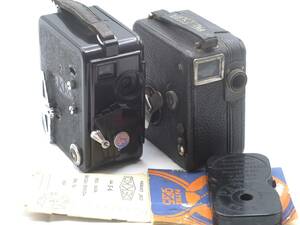 PATHESCOPE MOTOCAMERA, DEKKO CINE CAMERA ENGLAND 9.5mm ムービーカメラ 2台 ジャンク