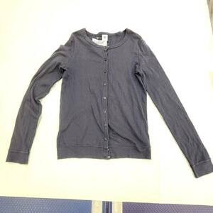 PETIT BATEAU Cree a Paris プチバトー カーディガン 長袖 ネイビー レディース サイズL No405