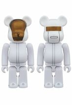 劇レア 送料込み BE@RBRICK DAFT PUNK（WHITE SUITS Ver.）2 PACK GUY-MANUEL de HOMEM-CHRISTO／THOMAS BANGALTER 100％　新品未開封_画像1