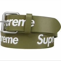 国内正規品 新品未開封 オリーブ Supreme belt 22SS Repeat Leather Olive シュプリーム ベルト レザー S/M supreme box logo_画像1