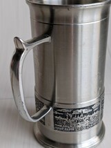 PEWTER ピューター スリム型 ビアジョッキ ハンドクラフト P.D.PEWTER 97%TIN HANDICRAFT 錫 高さ約12.7cm コップ カップ THAKLAND タイ_画像8