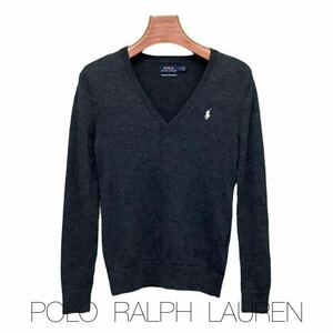 POLO ,RALPH LAUREN ,ポロ ,ラルフローレン ,Vネック ,セーター ,ウール ,古着, Sサイズ