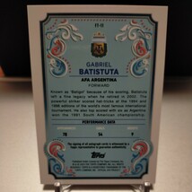 【ガブリエル・バティストゥータ　GABRIEL BATISTUTA アルゼンチン代表】Topps Fileteado 2023 直筆サインカード_画像2