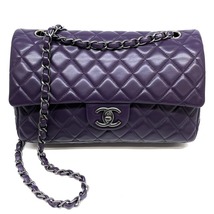 シャネル CHANEL マトラッセ25 ダブルフラップ Wフラップ Wチェーン マトラッセ バッグ ショルダーバッグ ラムスキン パープル 紫_画像1